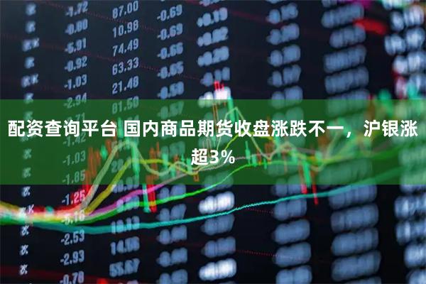 配资查询平台 国内商品期货收盘涨跌不一，沪银涨超3%